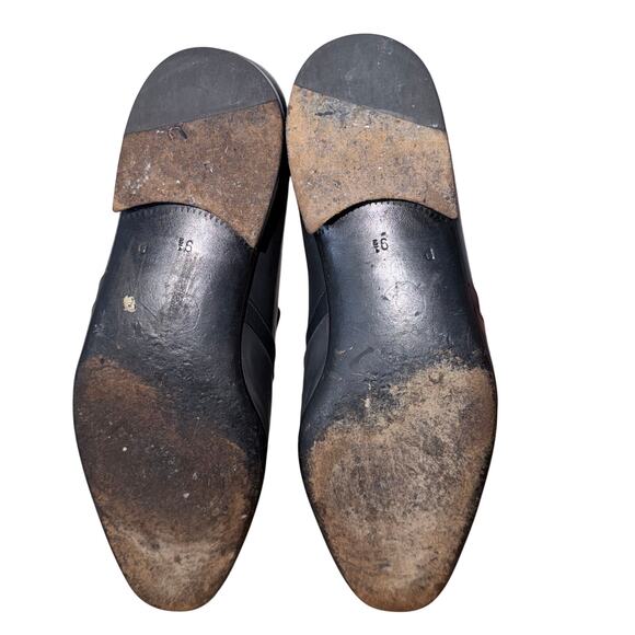Handmade Italy made artioli gray leather mens dress loafers menswear 9.5 academi main image 7